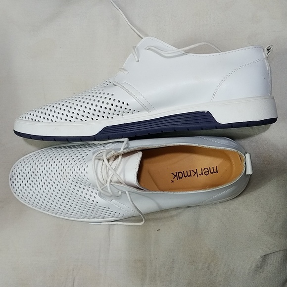 (New) Merkmak Black Leather Casual Shoe Men's Size 10 - Picture 2 of 5